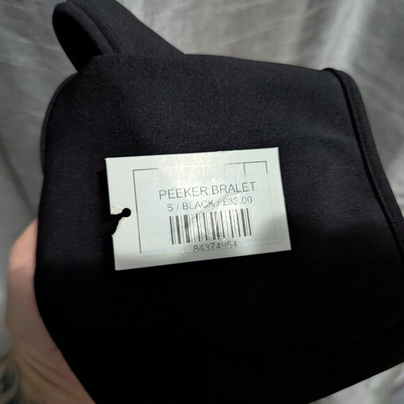 Cyberdog Peeker Bralette Top Black Small - Picture 5 of 5